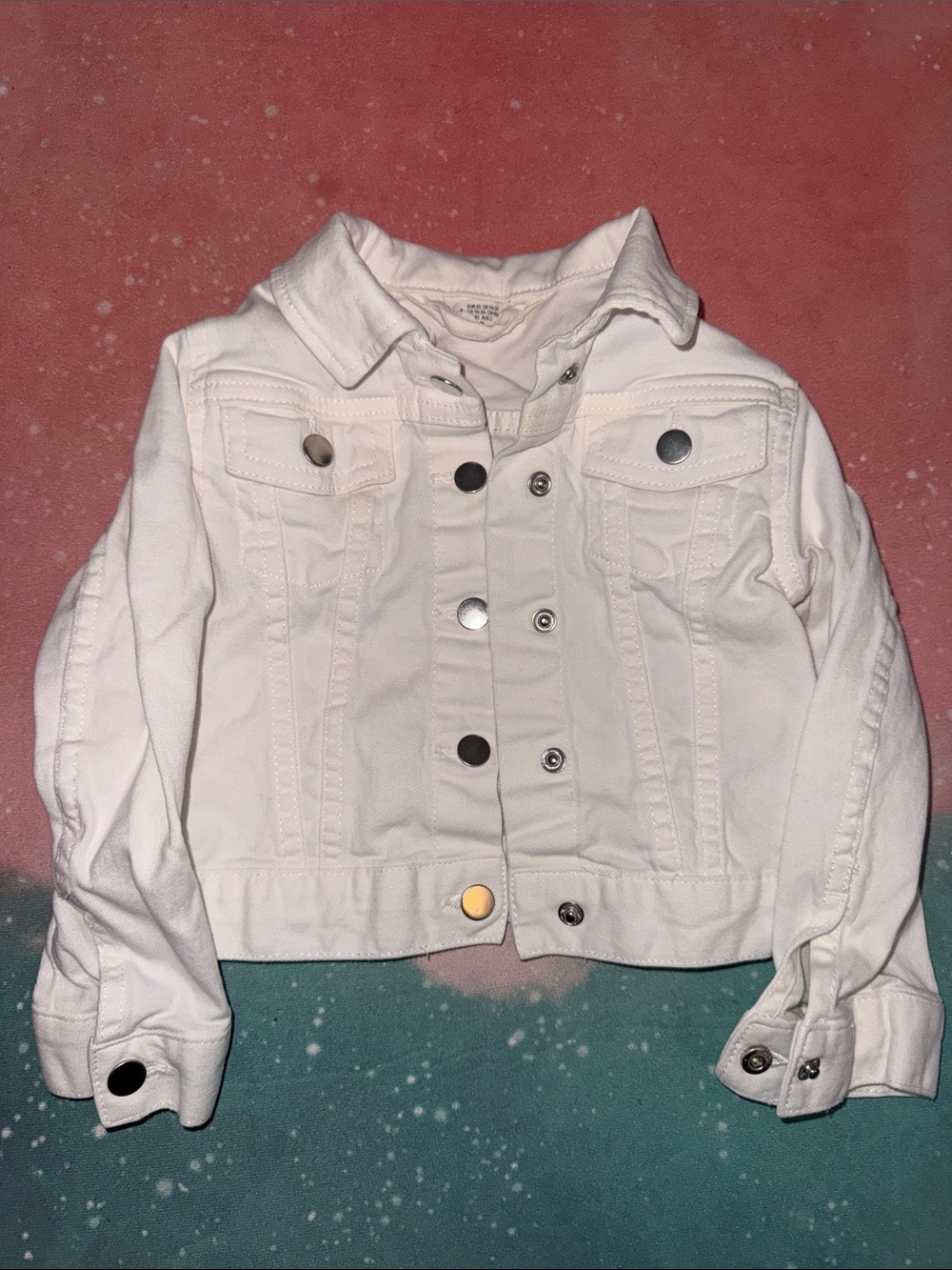H&M White Toddler jean jacket Top 1.5 - 2 y